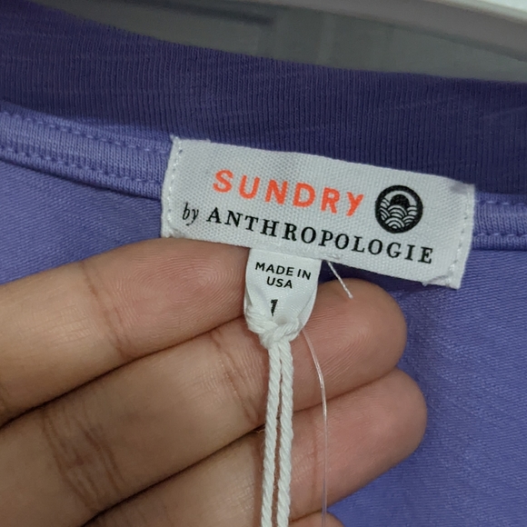 NEW Anthropologie Sundry Iris Ruched Midi Short Sleeve T-shirt Dress S - Picture 8 of 8